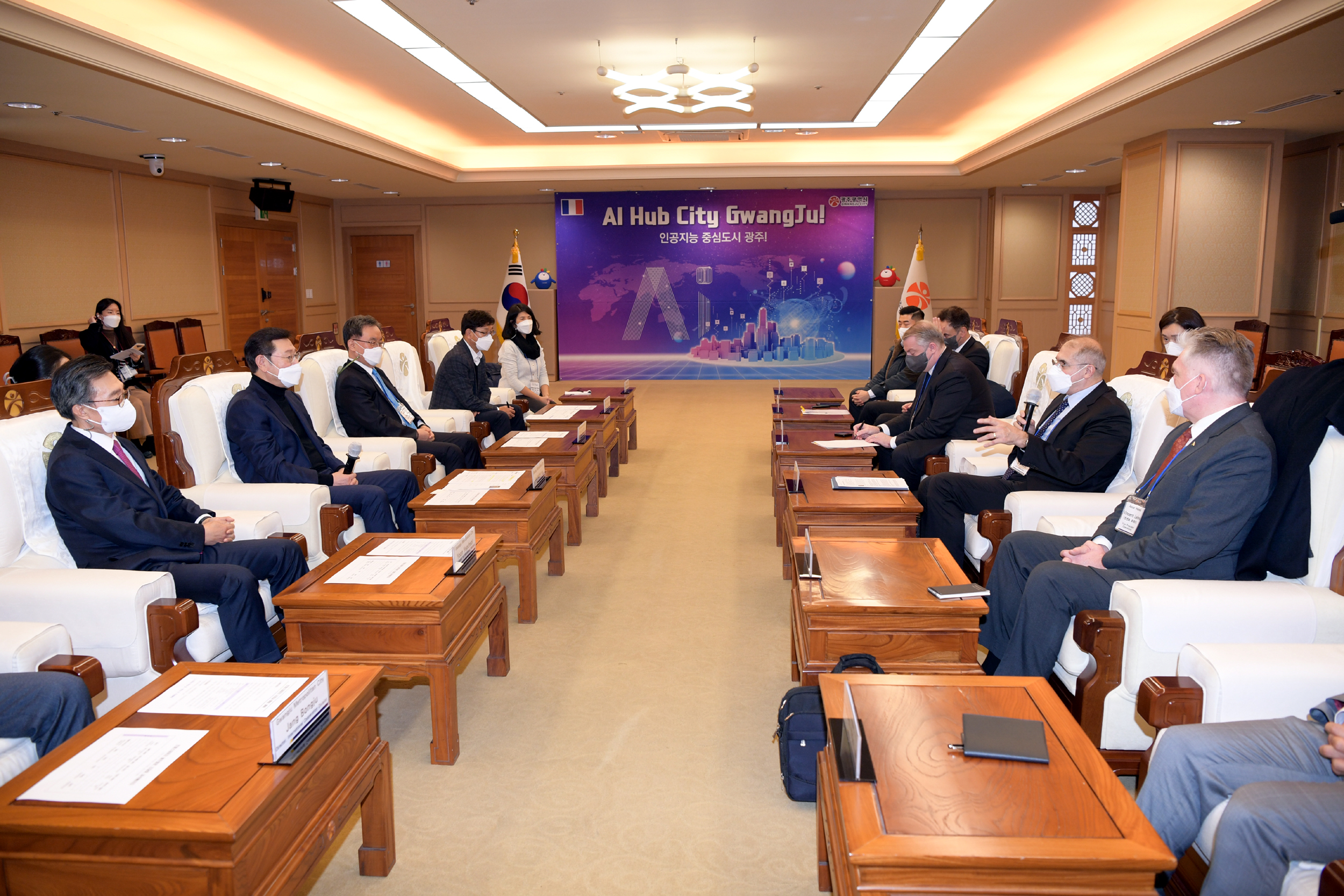 광주경제자유구역청 추진 광주시장과 주한 프랑스대사, 경제인단 접견