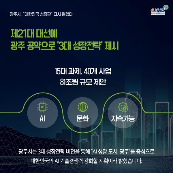 광주, 제21대 대선에 81조 규모 ‘3대 성장전략’ 제안!2